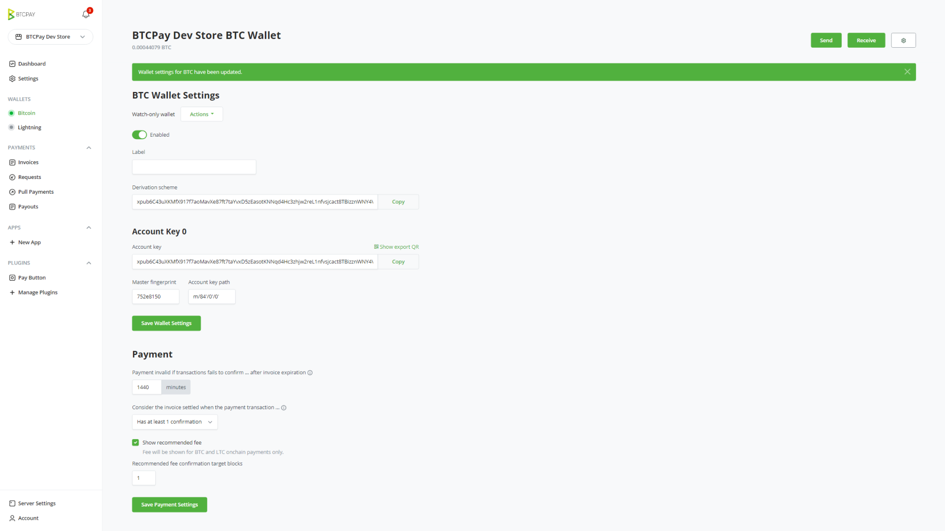 BTCPay Server Vault configuration BTCPay Server Vault configuration