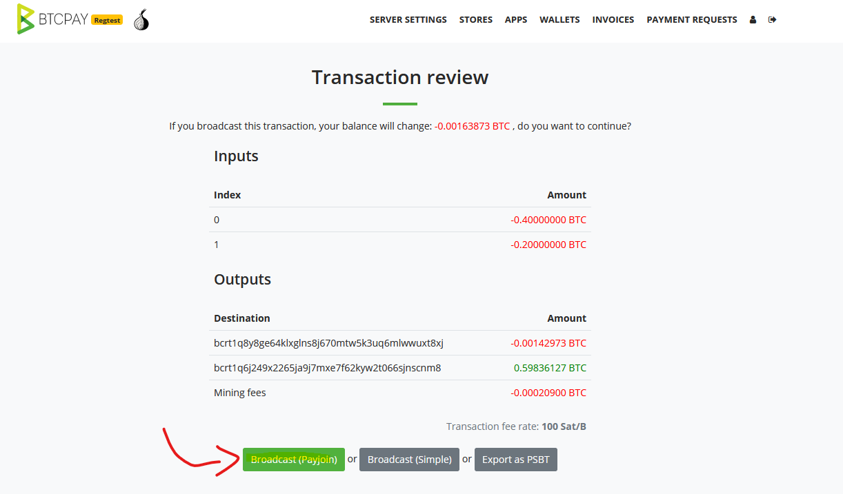 Receive PayJoin in BTCPay Server Receive PayJoin in BTCPay Server