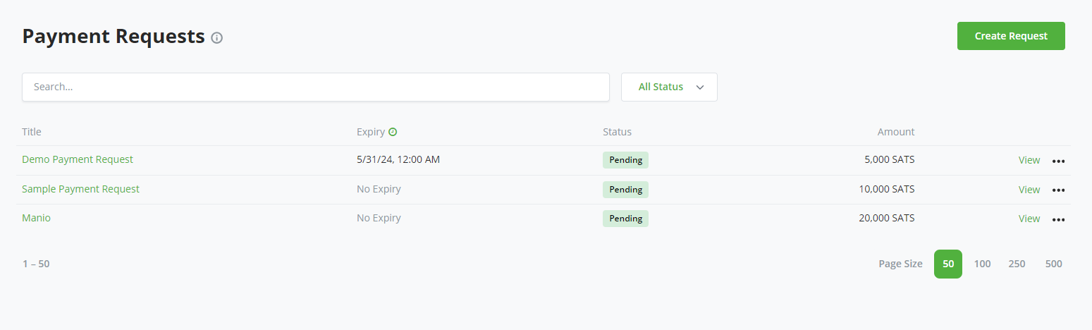Create Payment Request Create Payment Request