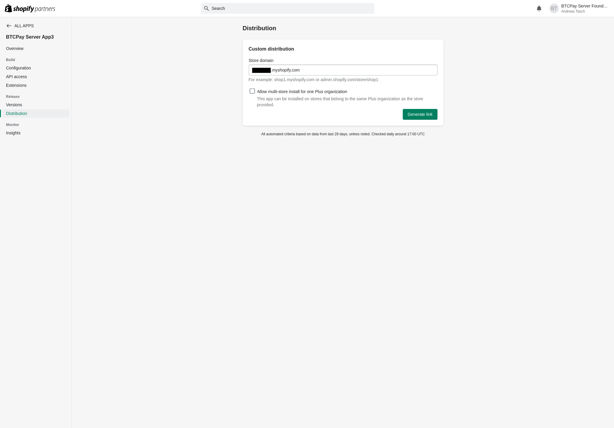 App install: enter your store url App install: enter your store url
