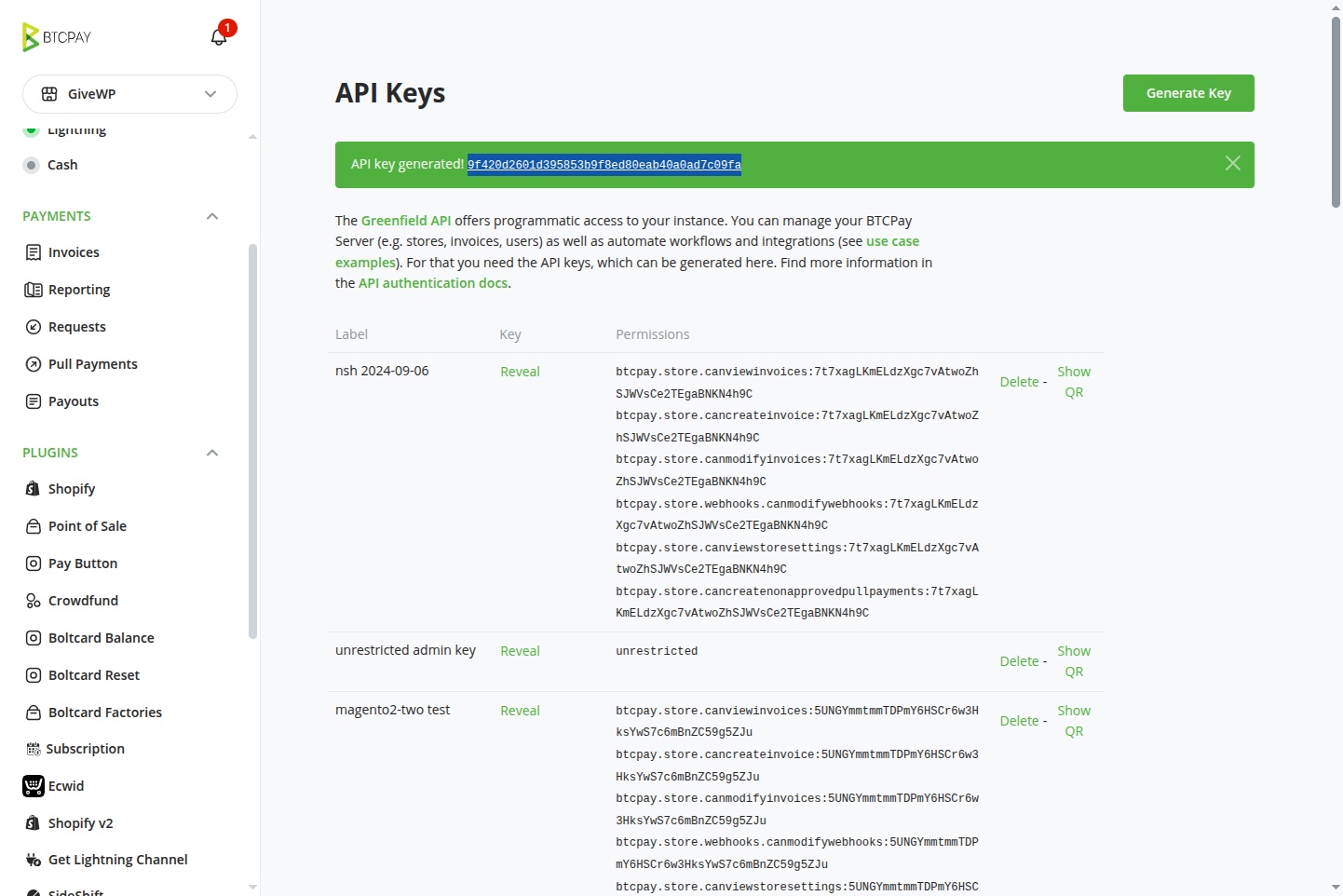 BTCPay for GiveWP: API Keys Save BTCPay for GiveWP: API Keys Save