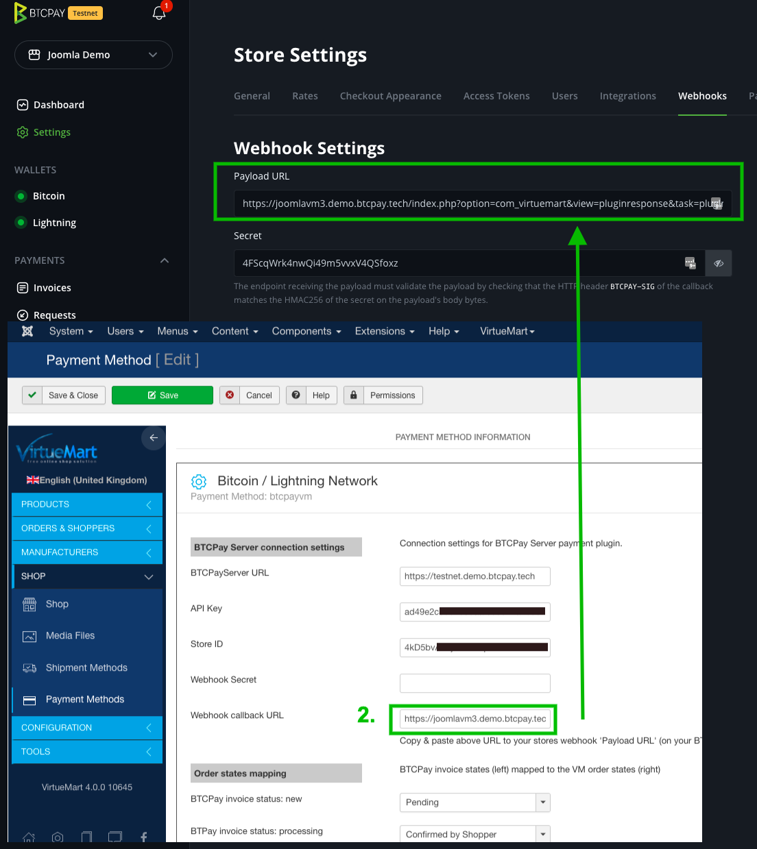BTCPay Joomla VirtueMart: Webhook payload URL BTCPay Joomla VirtueMart: Webhook payload URL