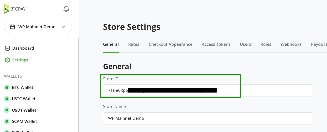 BTCPay WordPress V2: Copy Store ID BTCPay WordPress V2: Copy Store ID