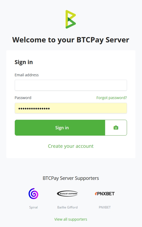 BTCPay WordPress V2: Login to BTCPay Server BTCPay WordPress V2: Login to BTCPay Server