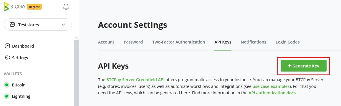 BTCPay WordPress V2: API Keys overview BTCPay WordPress V2: API Keys overview