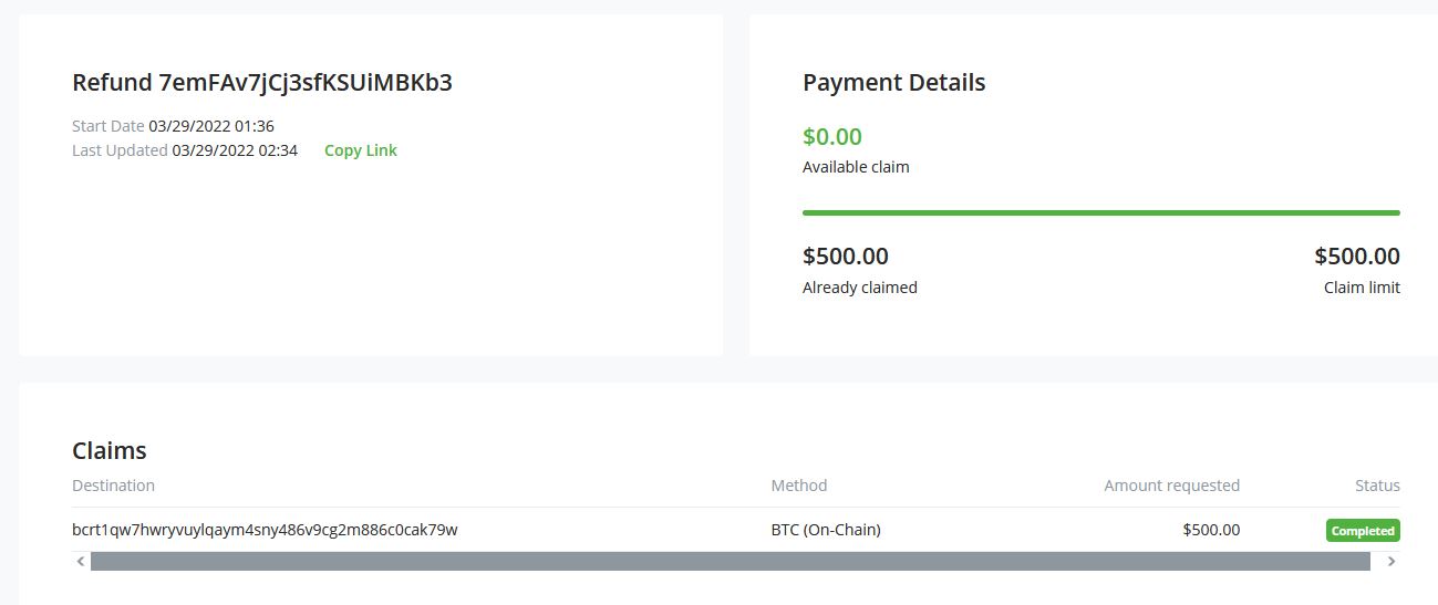 BTCPay Server Payouts tab BTCPay Server Payouts tab