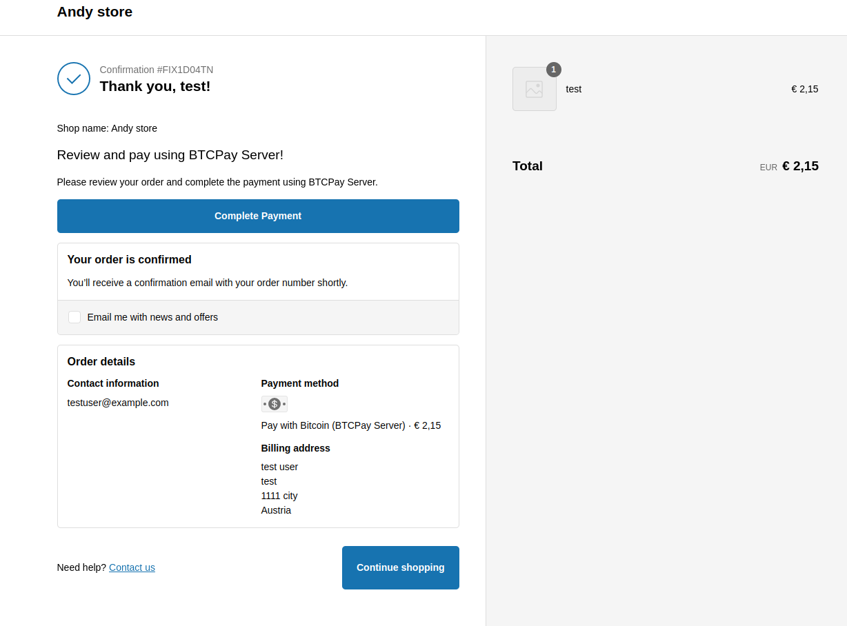 Shopify Thank you page with pay button Shopify Thank you page with pay button