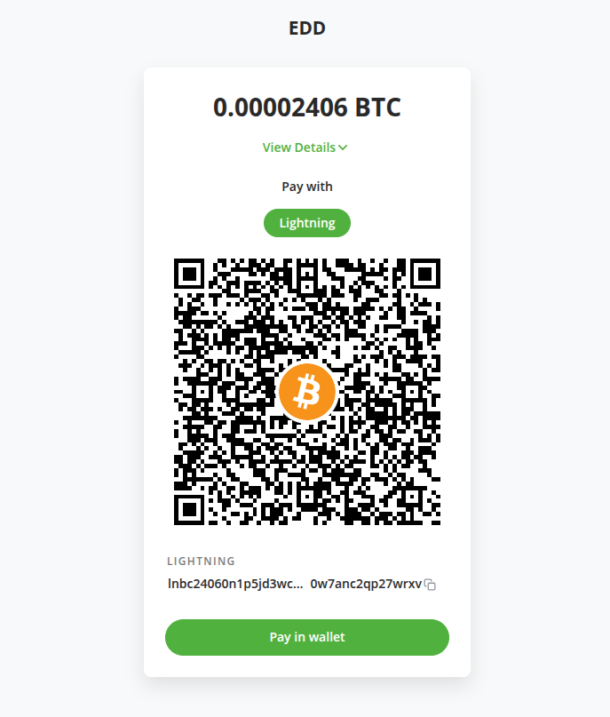 Bitcoin for EDD: Test purchase invoice Bitcoin for EDD: Test purchase invoice