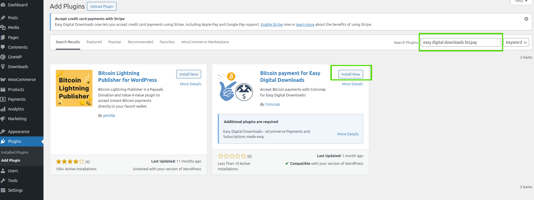 Bitcoin for EDD: Plugin installation Bitcoin for EDD: Plugin installation