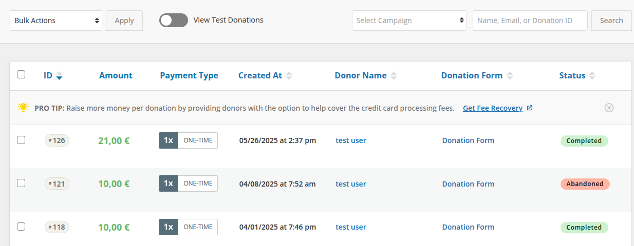 BTCPay for GiveWP: Test Donation BTCPay for GiveWP: Test Donation