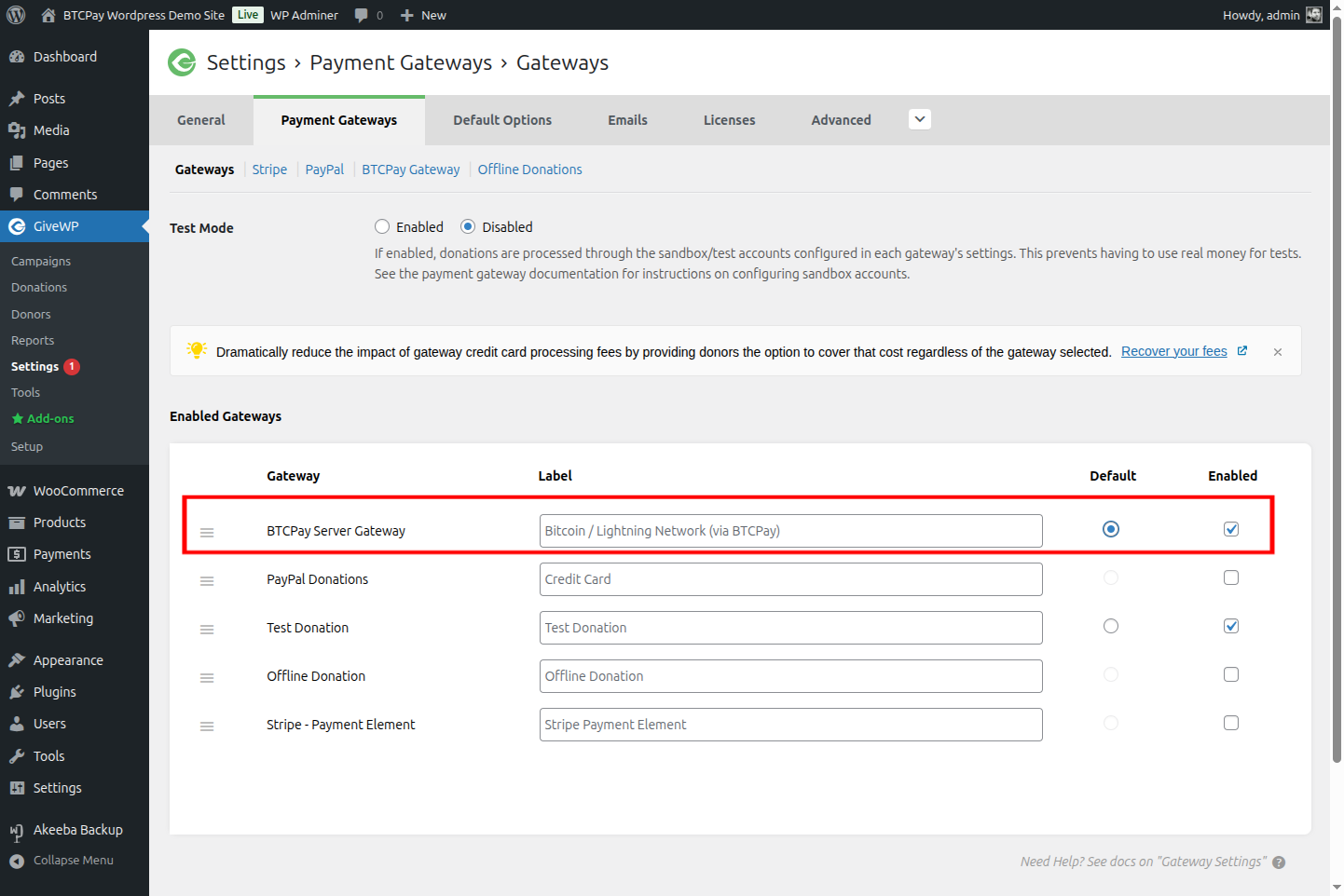 BTCPay for GiveWP: Gateways Overview BTCPay for GiveWP: Gateways Overview