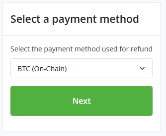BTCPay Server refund feature BTCPay Server refund feature