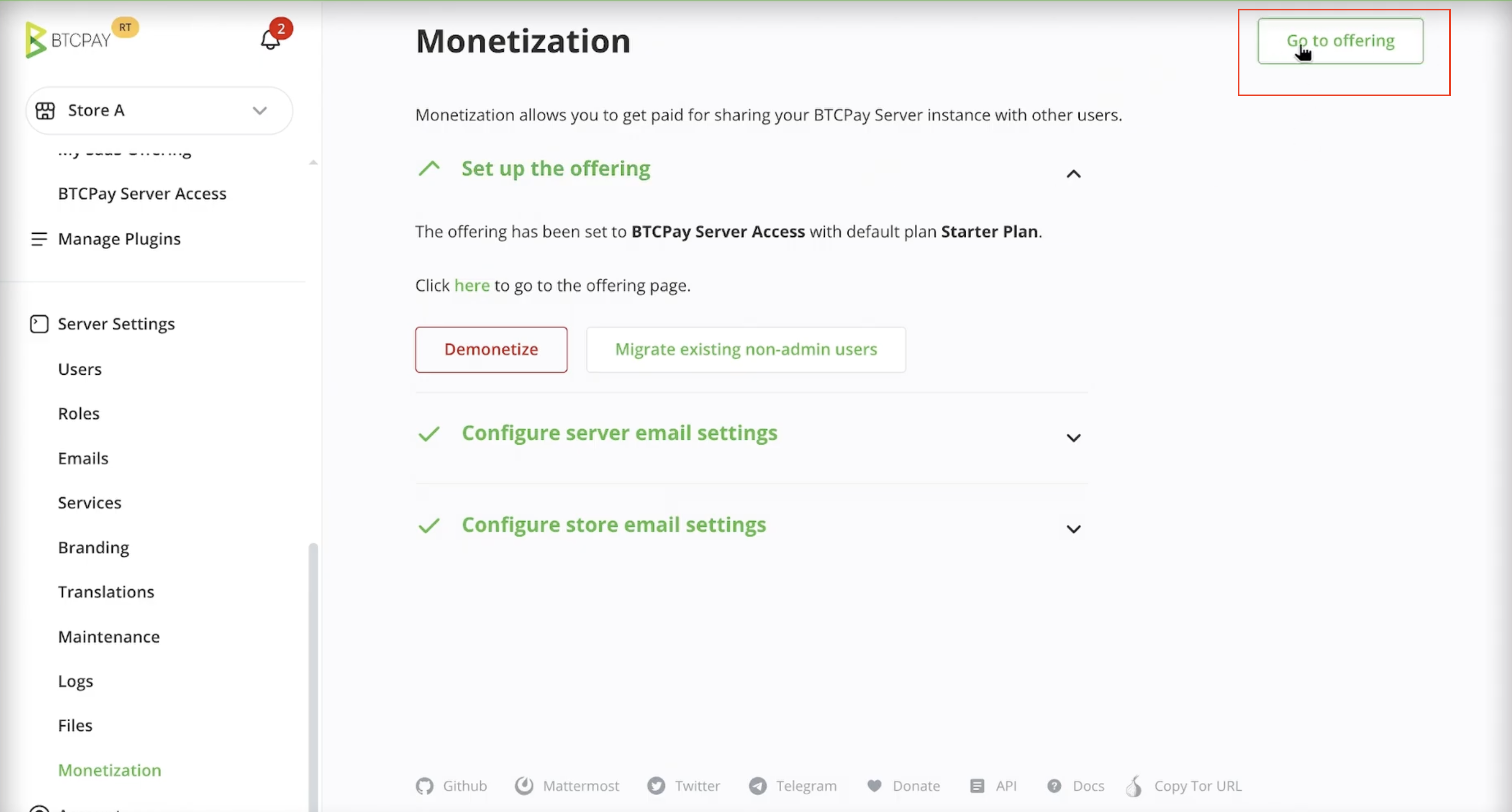 Creating an offer