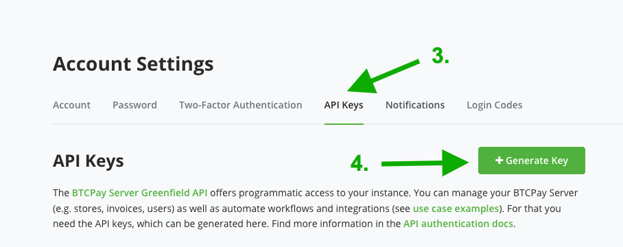 BTCPay OpenCart: API Keys overview BTCPay OpenCart: API Keys overview