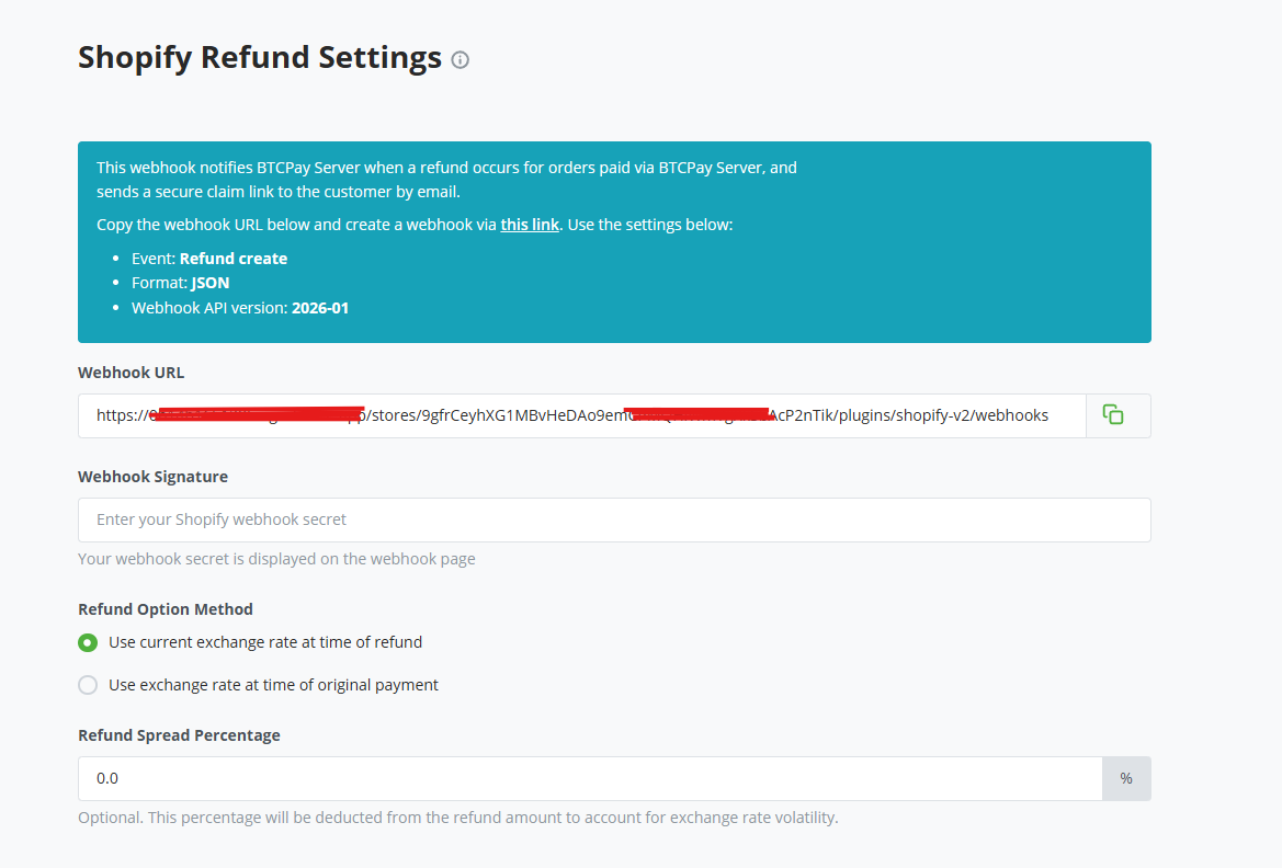 Shopify Plugin - Refunds settings Shopify Plugin - Refunds settings
